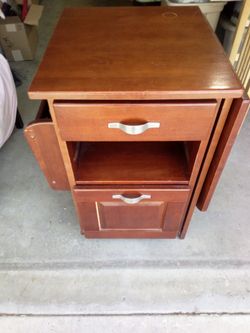 Mult-Functional Cabinet/Cart  w/Drop Leaf