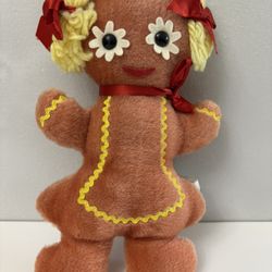 Vintage Knickerbocker Gingerbread Girl Plush Doll Toy