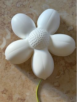 IKEA White Flower Plastic Wall Lamp
