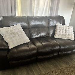 Brown Leather couches