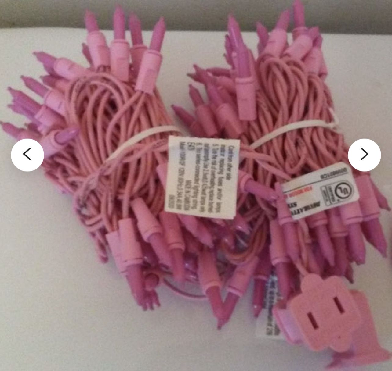 Pink LED lights pink wire a 100 count 21.6 ‘ Long New! Amazing color