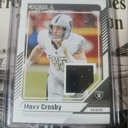 Very Nice Panini Maxx Crosby Rookie Game Worn Jersey Card 