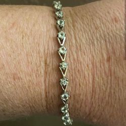 Natural Aquamarine Tennis Bracelet 925