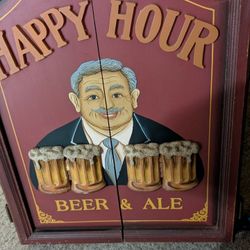 Happy hours Dart Board And Cabinet 