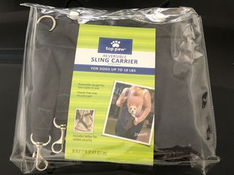 Top Paw - Reversible Dog Sling Carrier - Dogs Up to 10 Pounds - Gray Thumbnail