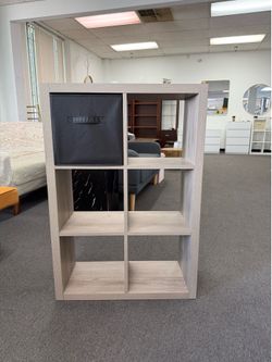 New assembled  Gray Wooden 3-Tier Open Bookshelf 26” X 11” X 38”