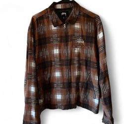 Stussy Plaid Zip Up 