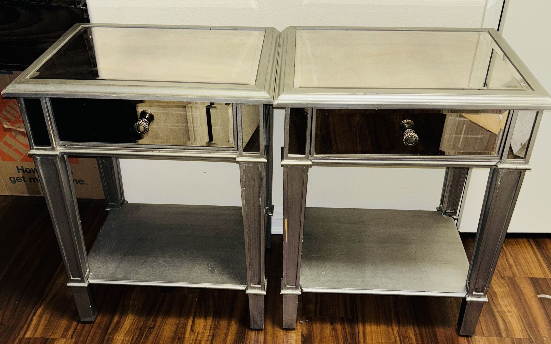 PIER 1 IMPORTS GLASS NIGHTSTAND SET ON SALE FOR $140