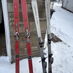 2 Pair of Skis – Hart Vintage + Head Cyber XIS – With Bindings – Pick Up Only