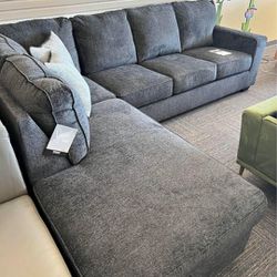Ashley Signature Altari Slate Sectional Sofa Chaise | Same Day Delivery 
