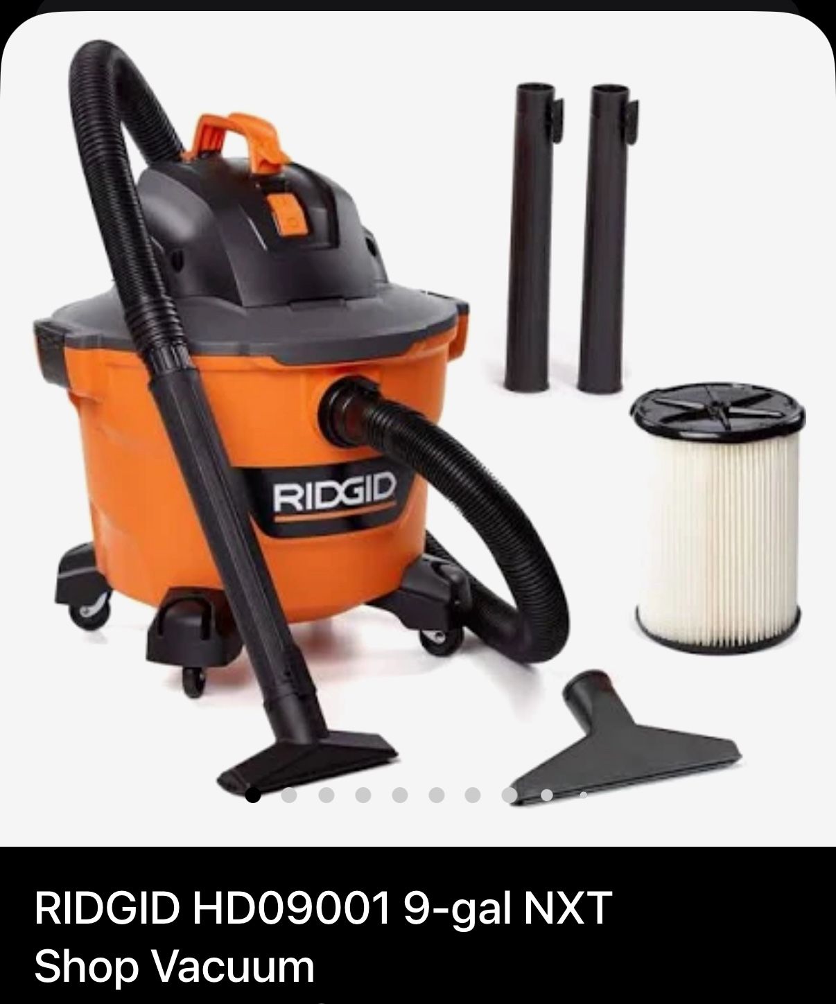 9 Gallon 4.25 Peak HP NXT Shop Vacuum Wet Dry Vac