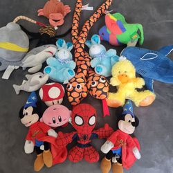 Multiple Stuffed Toys