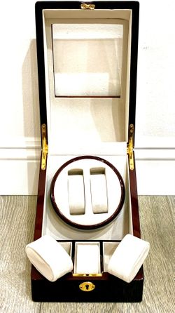 Kendal Automatic Watch Winder – Cherry Wood (2 Winders + 3 Storage)