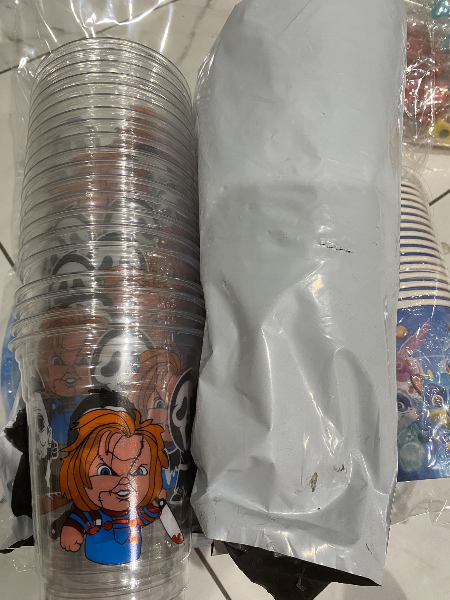 Set of 40 CHUCKY, Halloween, Michael Myers, Freddy, IT Party Plastic Cup 16 oz.
