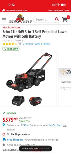 Echo 21in mower