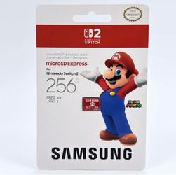 Nintendo Switch 2 Micro SD Express Card 256GB MARIO Edition Samsung Brand New