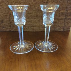 Waterford Lismore crystal candleholders