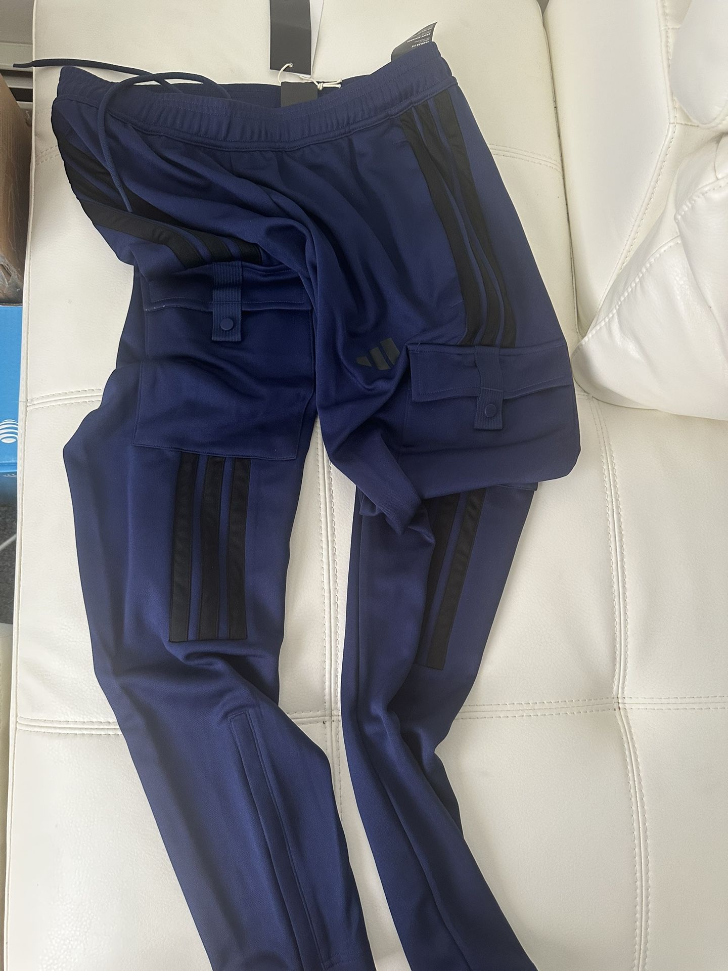 Adidas Cargo Fitted Track Pants Blue/Black
