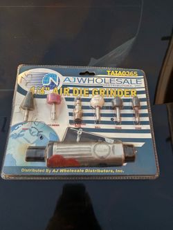 Brand New AJ Wholesale 1/4" Air Die Grinder Kit - $10