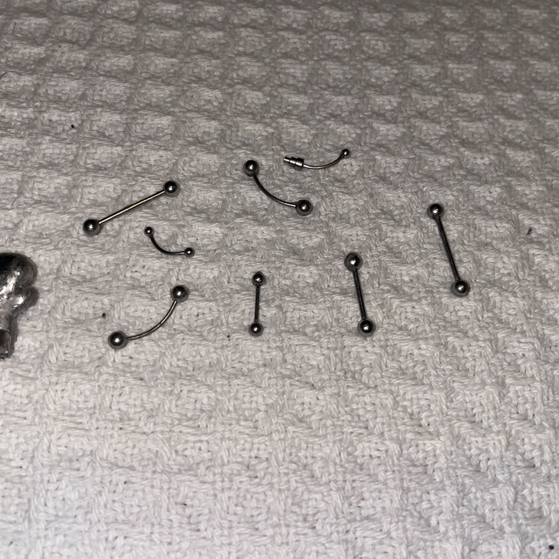 Silver Piercings And Globe Emblem