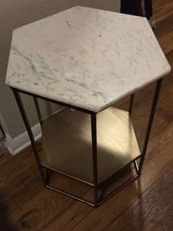 Geometric Lux Hex Side Table