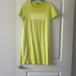 Women’s Calvin Klein Yellow T-Shirt Dress - Size L