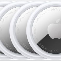 Apple AirTag (2nd Generation) - 4 Pack: Tracker for Keychain, Wallet, and More; Locator with Sound; Simple One-Tap Setup with iPhone or iPad; Key Find