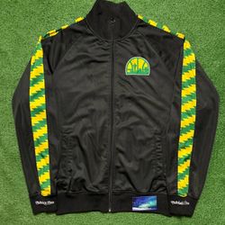 Seattle SuperSonics Track Jacket Mitchell & Ness Large Pre-Owned
