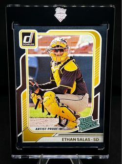 Ethan Salas 2026 Donruss Rated Prospect Artist Proof 1/1 Card