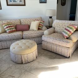 Sofa, Chair, And Ottoman