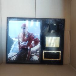 Dale Earnhardt Jr Plaque Actual Tire Piece
