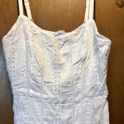 Old Navy White Eyelet Summer Dress - Size S