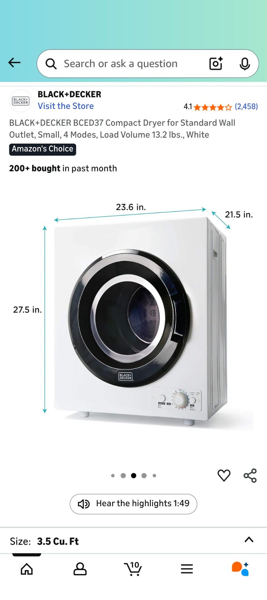 Dryer portable
