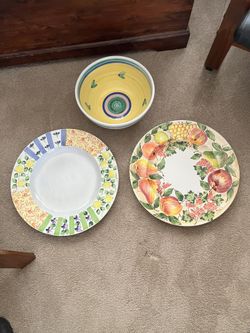 Serving Platters And Bowl