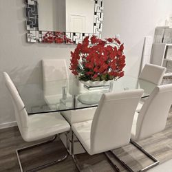 ALL WHITE dining room SET 🤍