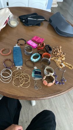Large Costume Jewelry Lot - Bracelets, Necklaces, & Hoops