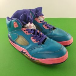 Nike Air Jordan 5 Retro “Tropical Teal” 136027-101 Size 8.5 Women's Pink Aqua 