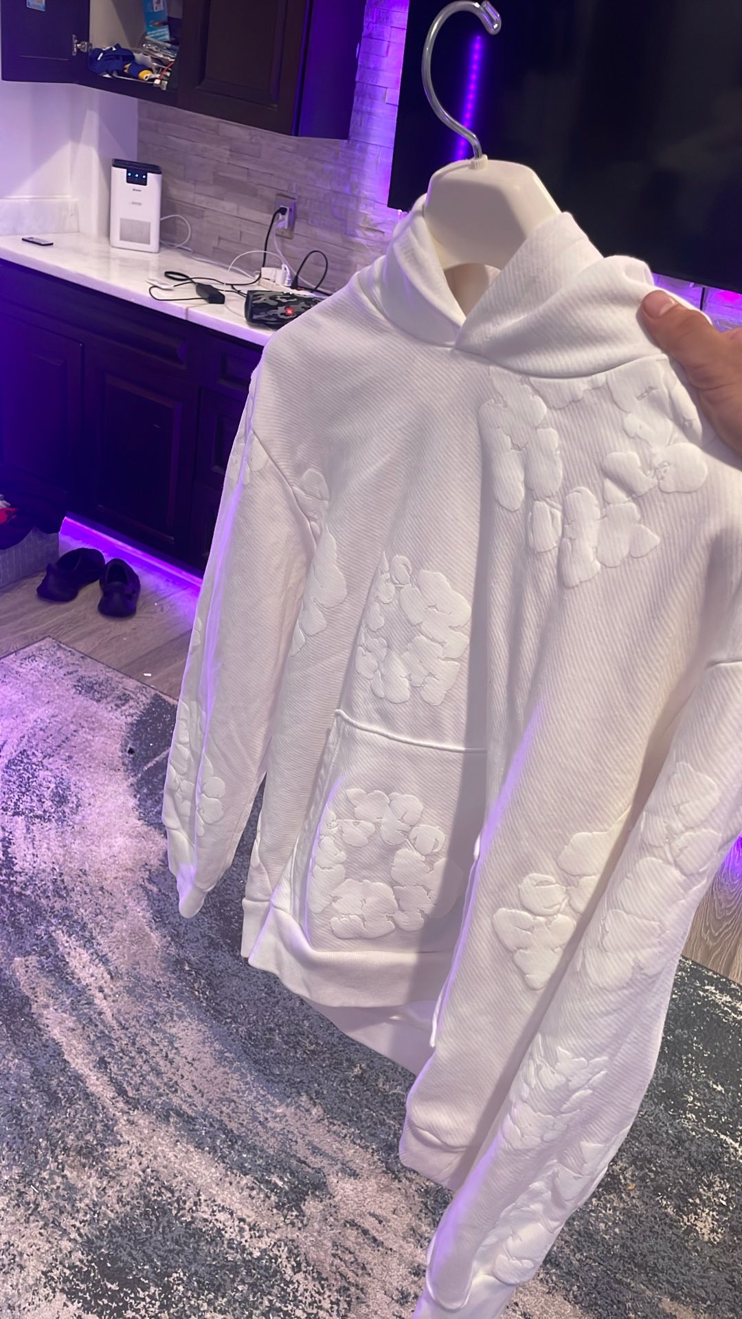 White Denim Tears Hoodie Sweater Black Denim Tears Hoodie Sweater 