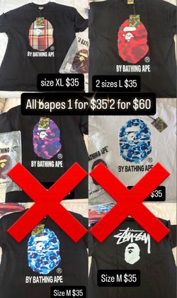 Bape tees size L-XL