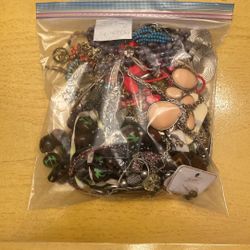 Costume jewelry mystery bags full. See Details 