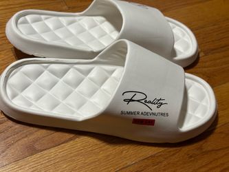 Reality White Slide Sandals — Men’s US 10–11 / EU 44–45 — New