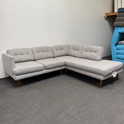 West Elm Tufted Sectional Couch (75% OFF) Retails for $3k - Can Deliver - Good As New