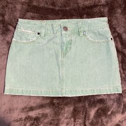Vintage Light Green American Eagle Jean Skirt 