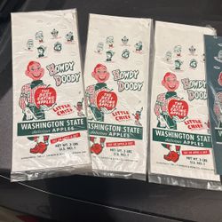 Vintage, Howdy Doody, Apple Bag, Collectible All 4 