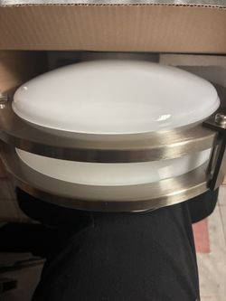 Seasons, Flush Mount Satin Nickel Finish Light Fixture