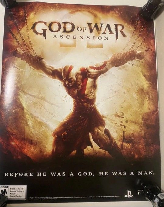 Sony Playstation 3 PS3 God Of War Ascension Poster