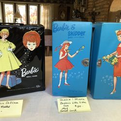 1963 Barbie Black Doll Case 1964 Barbie & Skipper Doll Case Cash/Venmo Pickup In White Bear Lake Home 