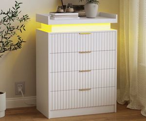 4 drawer dresser w/ outlet and light