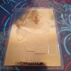 I Have 1990s Babe Ruth Gold Plated Baseball Card Estimated Value Is Around $450 Selling For $300