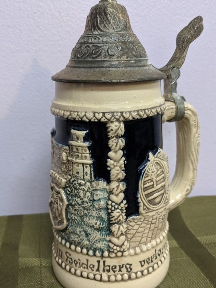 Beer Stein, 7" Heidelberg Germany , " I Lost My Heart In Heidelberg"